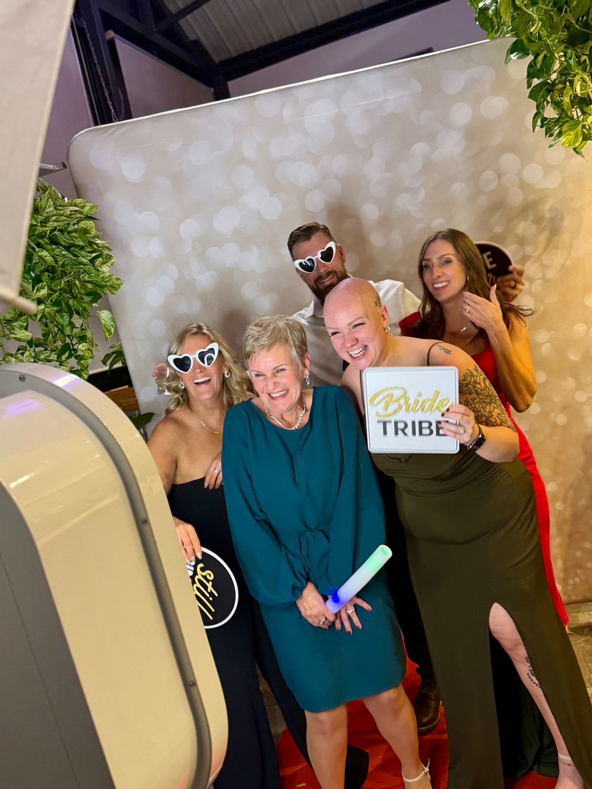 Wedding reception photo booth